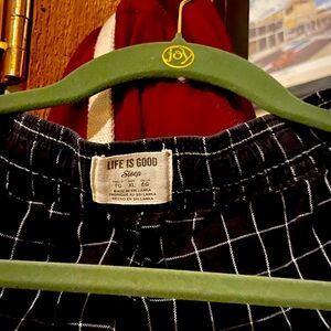 Life is good, pj pants. Black and white check. XL men’s only wore a few times.